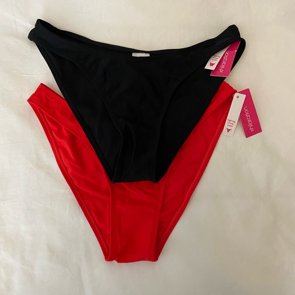 Xhilaration High Leg Scoop Bottoms